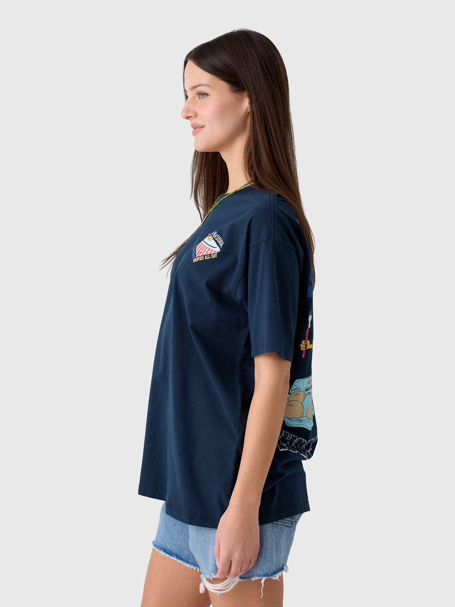 Damson Madder Women's All Day Breakfast Boyfriend Tee - Saint Bernard