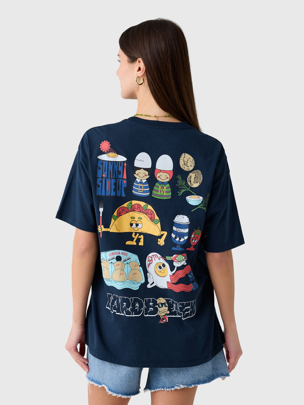 Damson Madder Women's All Day Breakfast Boyfriend Tee - Saint Bernard