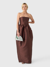 Marques Almeida Women's Heavy Satin Strapless Tulip Dress - Saint Bernard