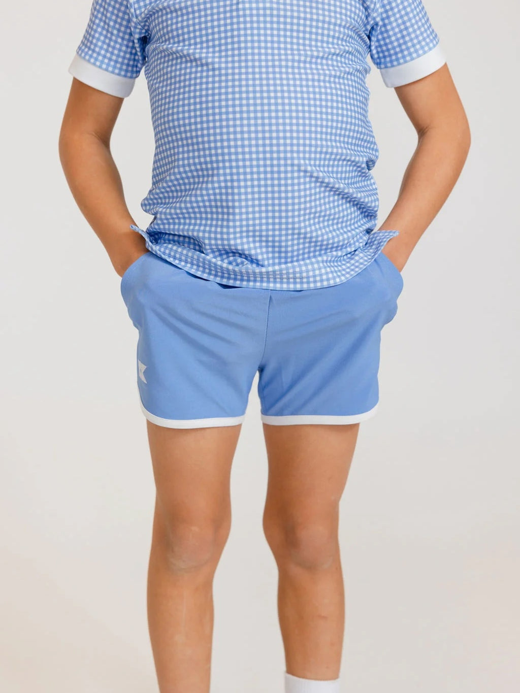 Courtside Kids Boys' Sky Blue Retro Super Short - Saint Bernard