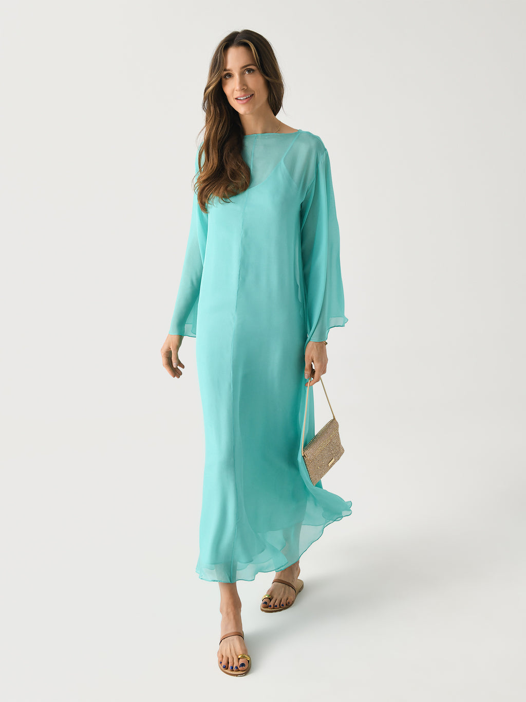 Bondi Born Women's Capri Silk Chiffon Gown + Slip - Saint Bernard