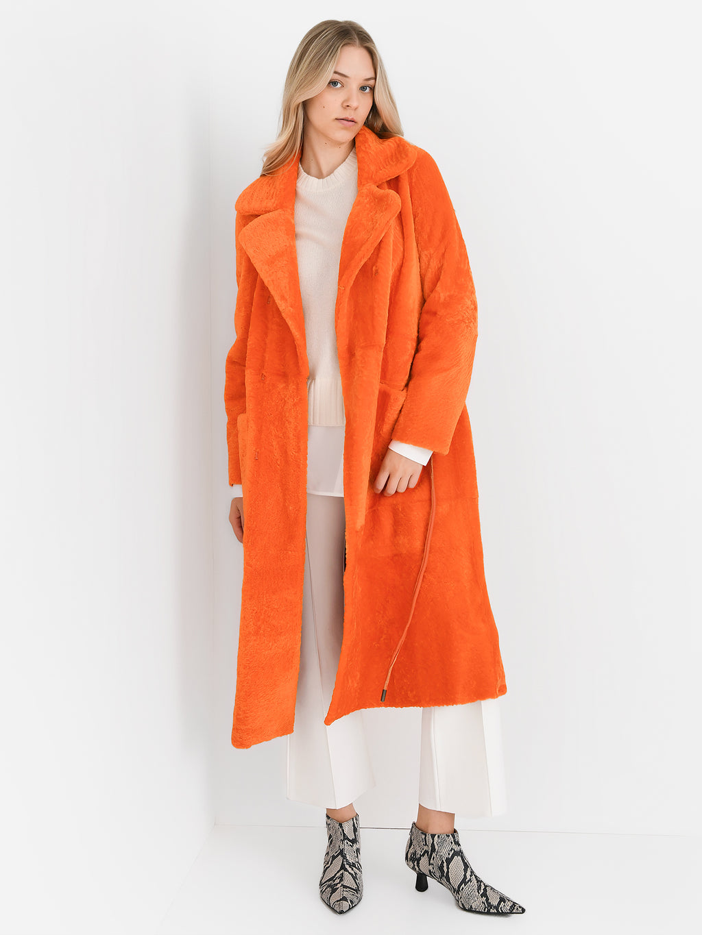 ANIM Women's Aurenti Shearling Coat - Saint Bernard