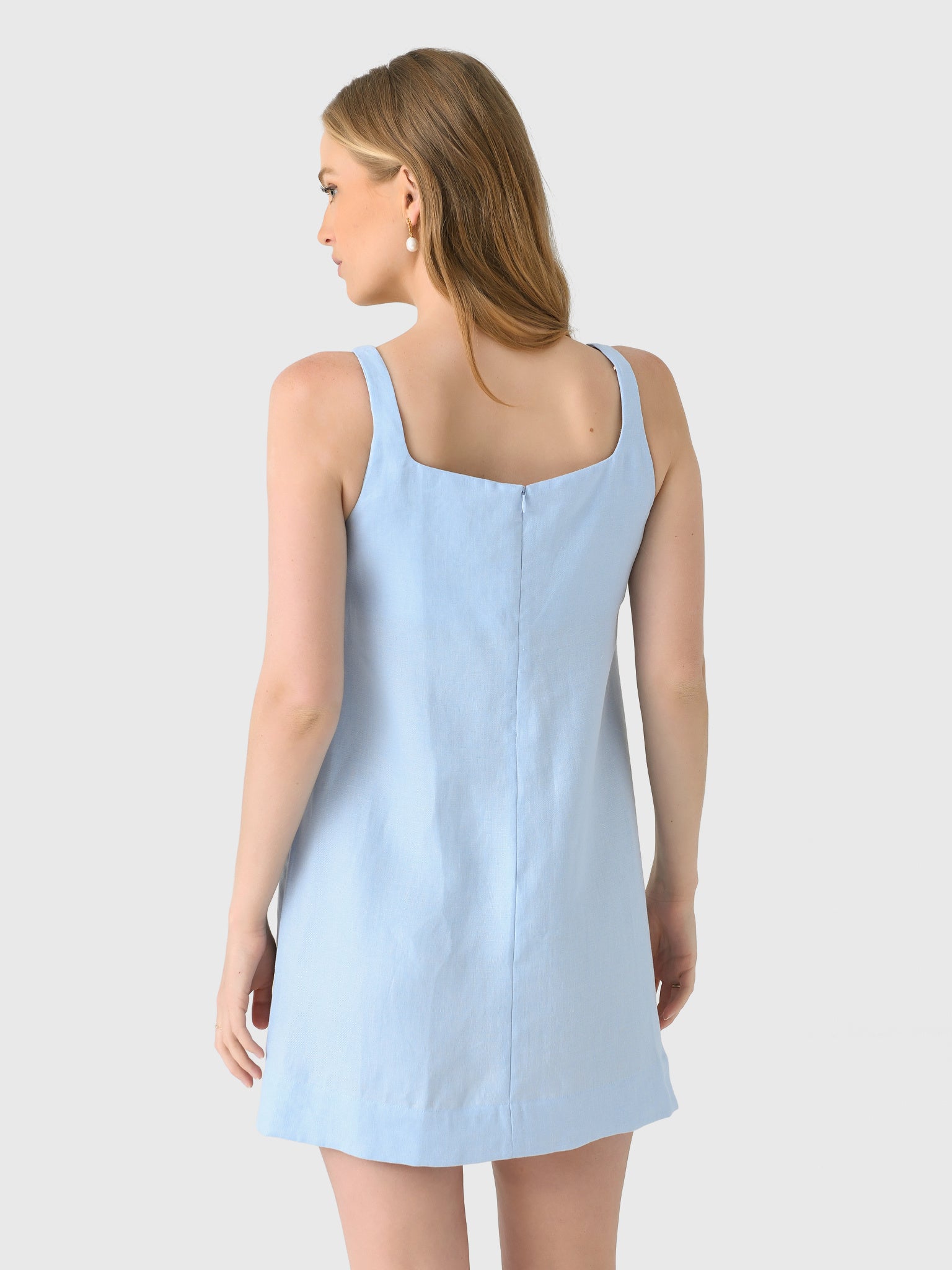 Bondi Born Delphi A Line Mini Dress in Baby Blue