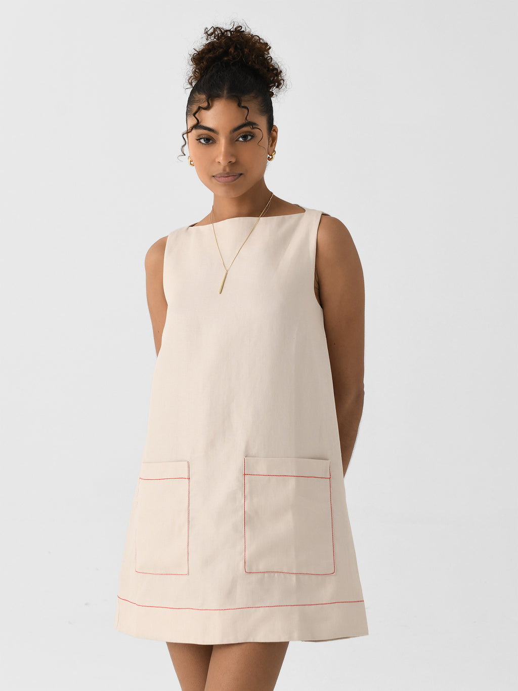 Bondi Born Women's Delphi Boat Neck Mini Dress - Saint Bernard