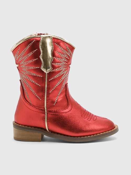 Wild + Rae Girls' Ruby Cowgirl Boot - Saint Bernard