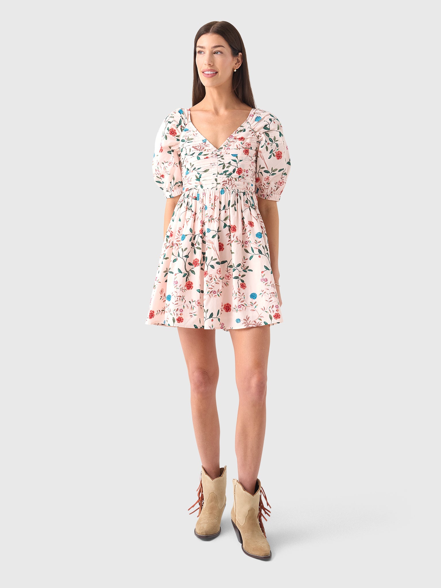 Masons Daughter Women's Ruched V-Neck Dress - Saint Bernard