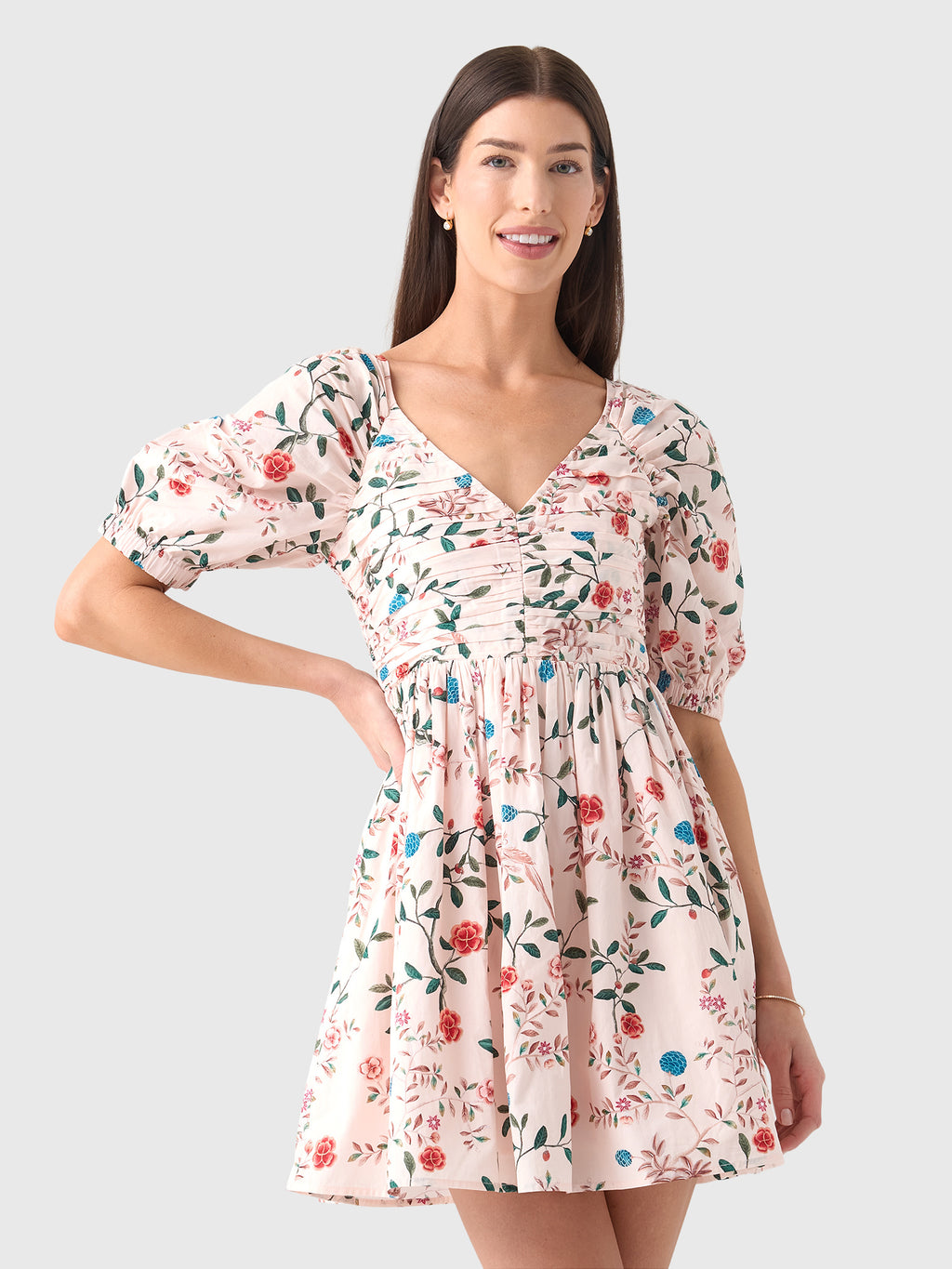 Masons Daughter Women's Ruched V-Neck Dress - Saint Bernard