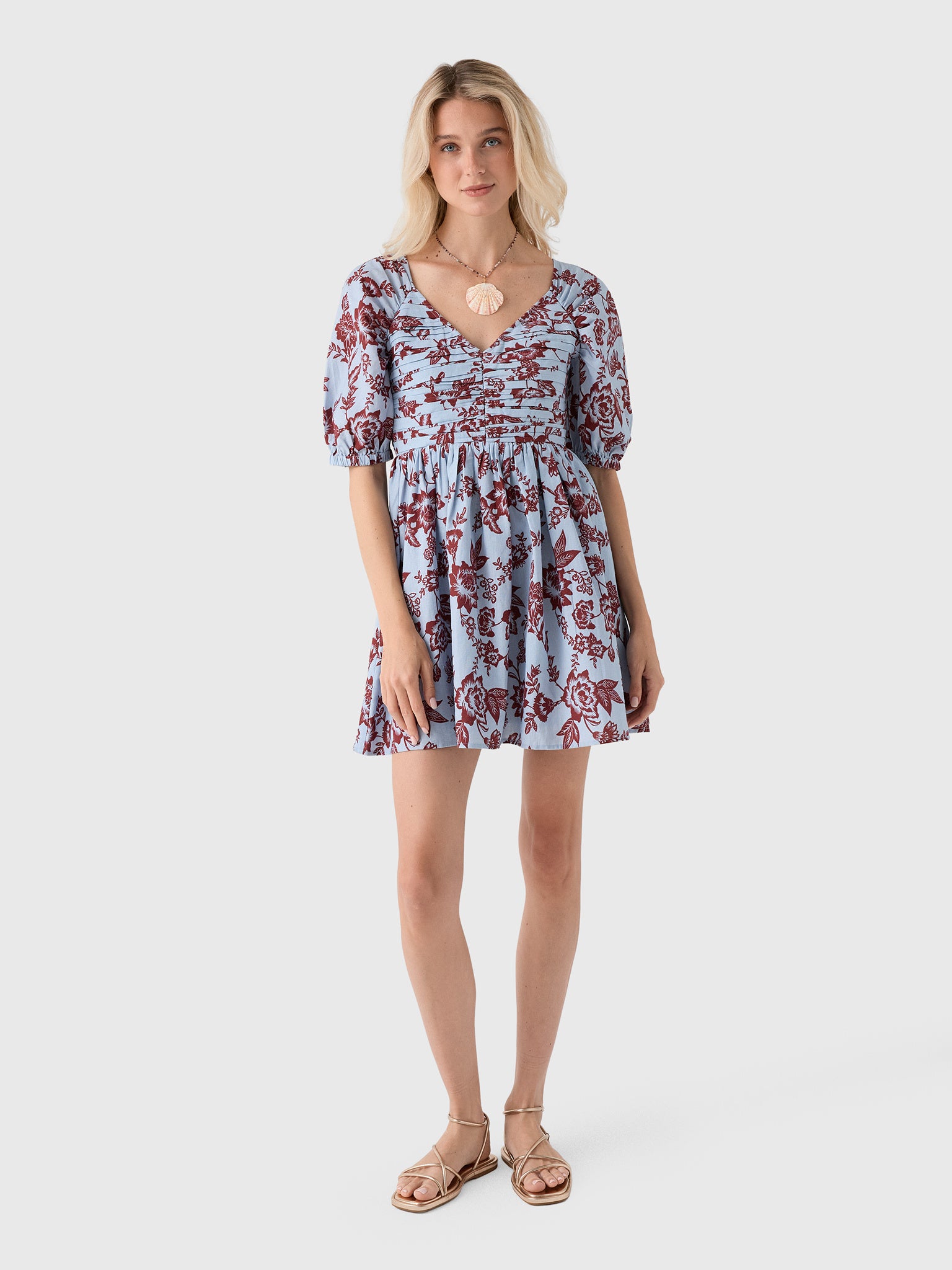 Masons Daughter Women's Ruched V-Neck Dress - Saint Bernard