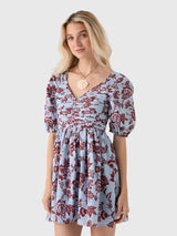 Masons Daughter Women's Ruched V-Neck Dress - Saint Bernard