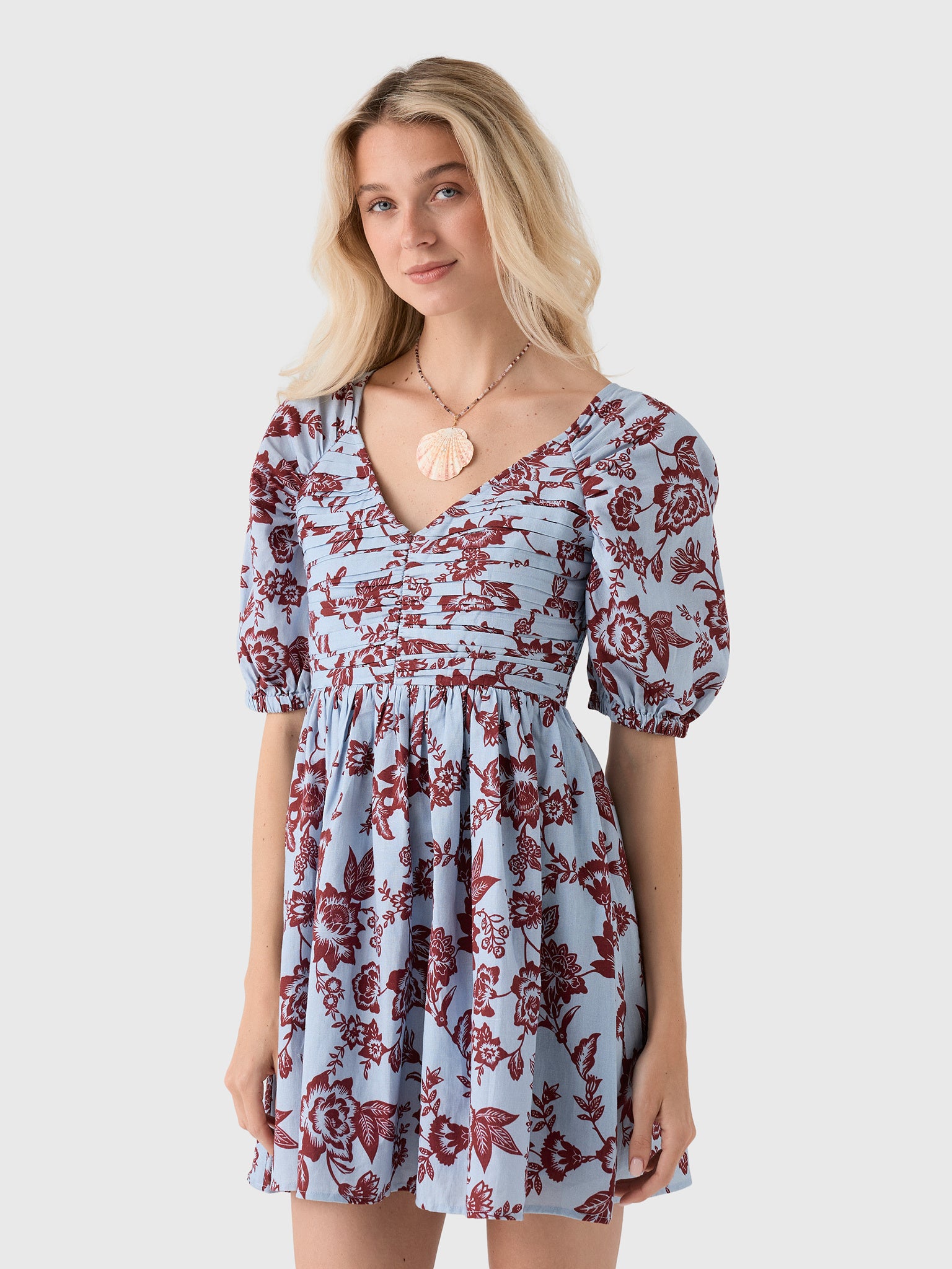 Masons Daughter Women's Ruched V-Neck Dress - Saint Bernard
