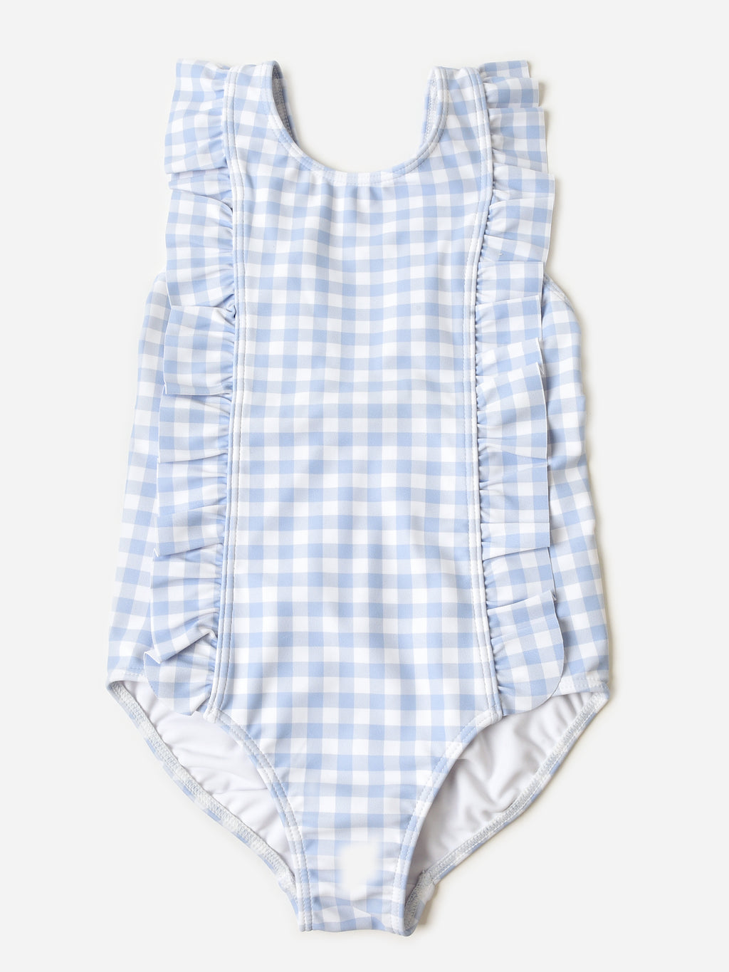 Minnow Girls' Ruffle One-Piece Swimsuit - Saint Bernard