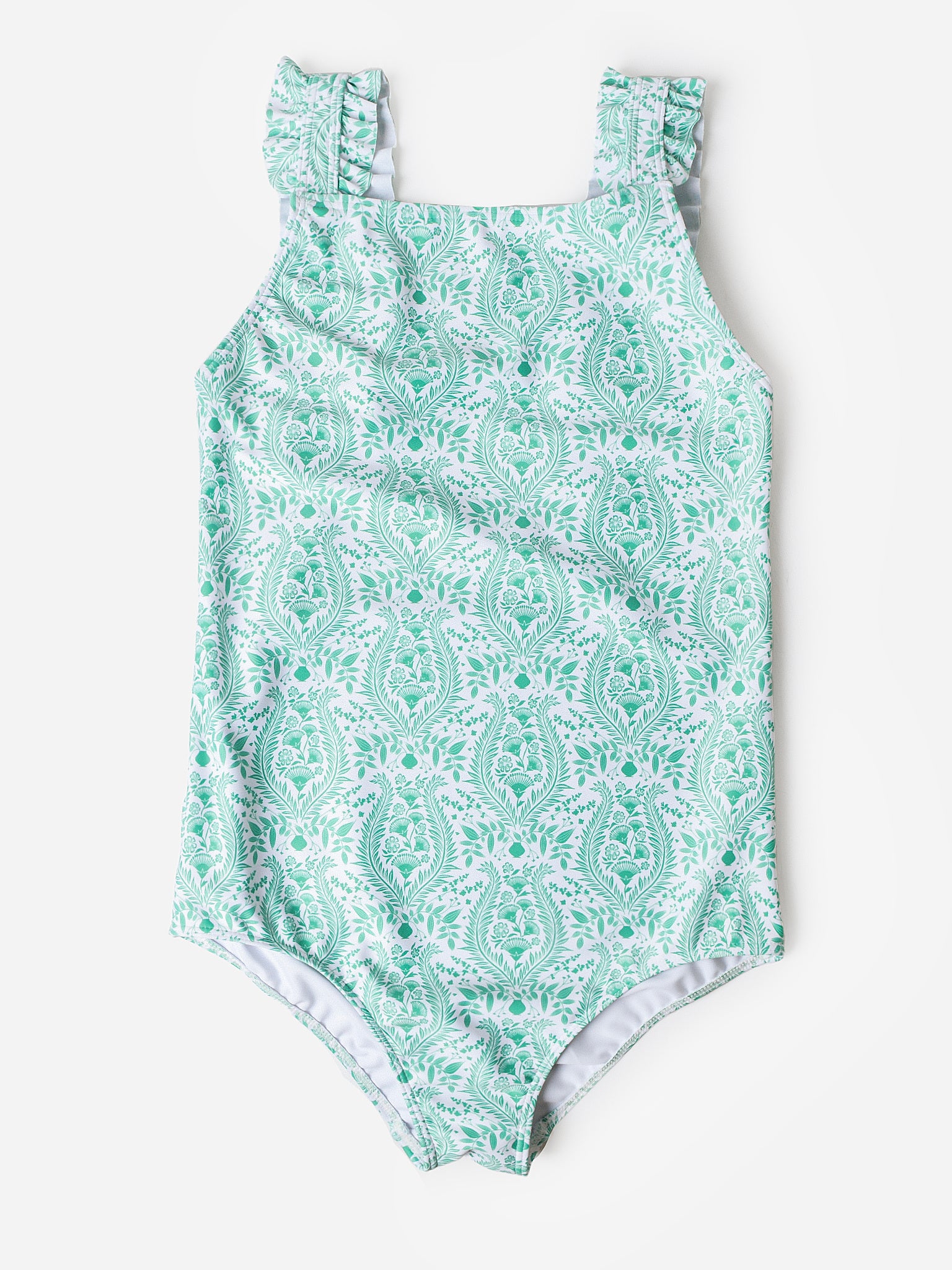 Minnow Girls' Ruffle Strap One-Piece Swimsuit - Saint Bernard