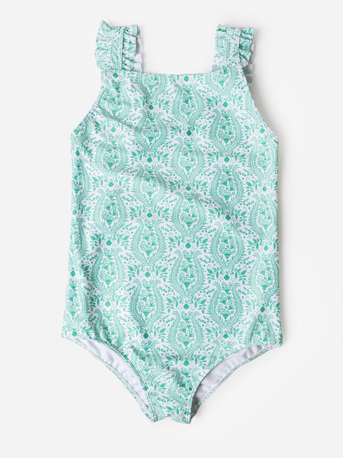 Minnow Girls' Ruffle Strap One-Piece Swimsuit