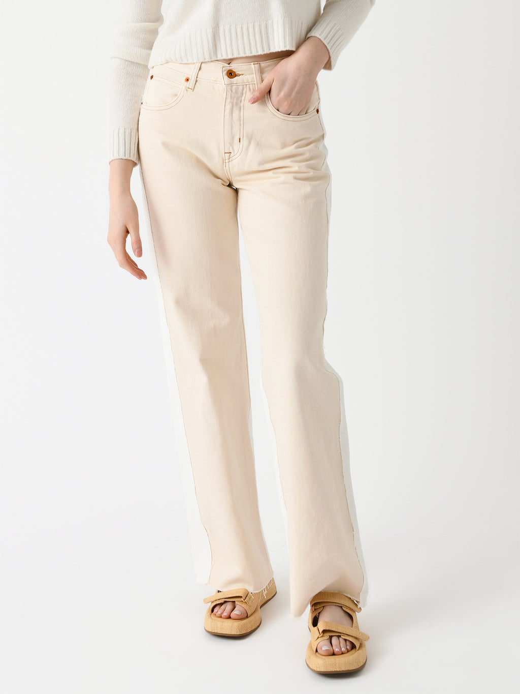 SLVRLAKE Women's Re-Work Grace Panel Jean - Saint Bernard
