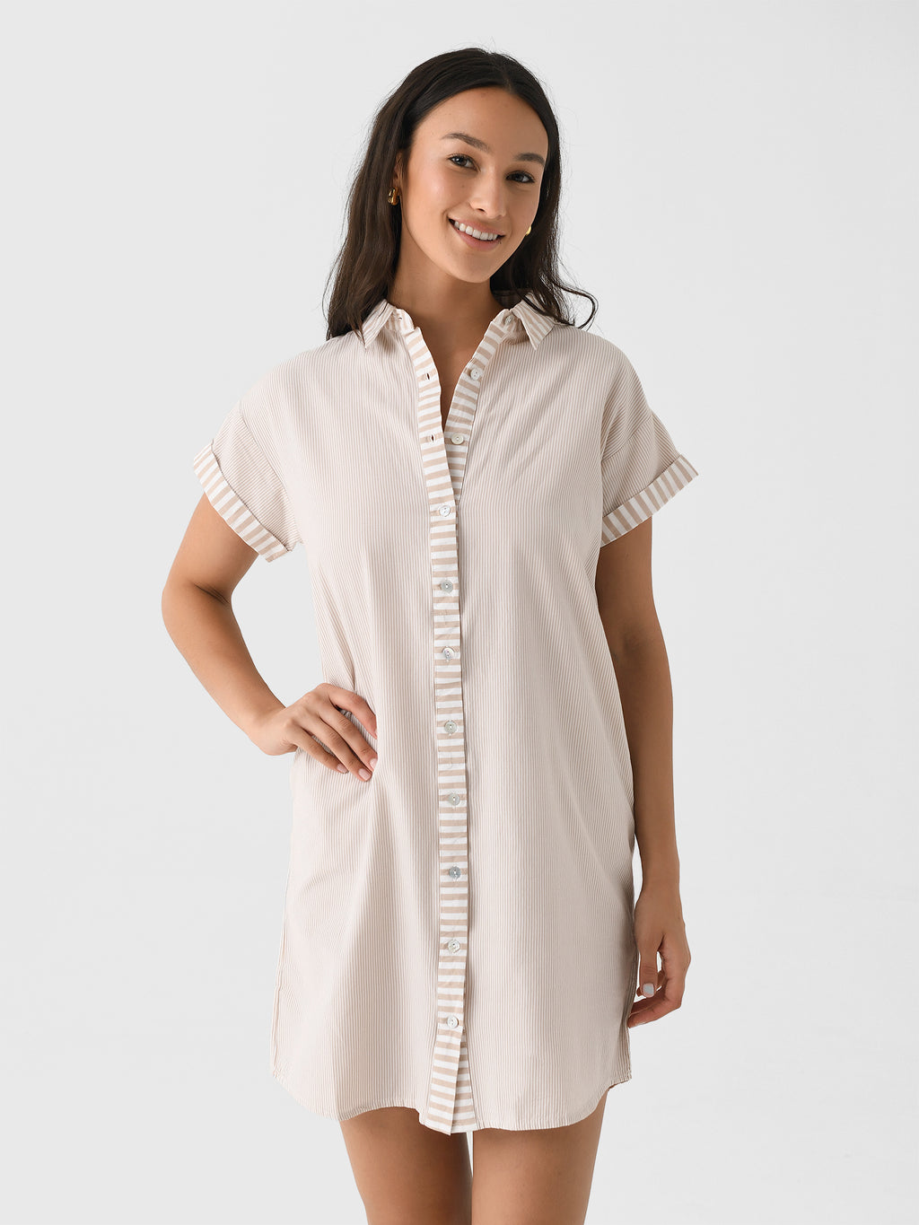 Sitano Women's Riga Short Sleeve Short Dress - Saint Bernard
