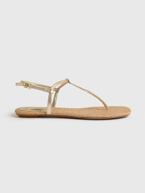 Schutz Women's Elsha Metallic Leather Sandal