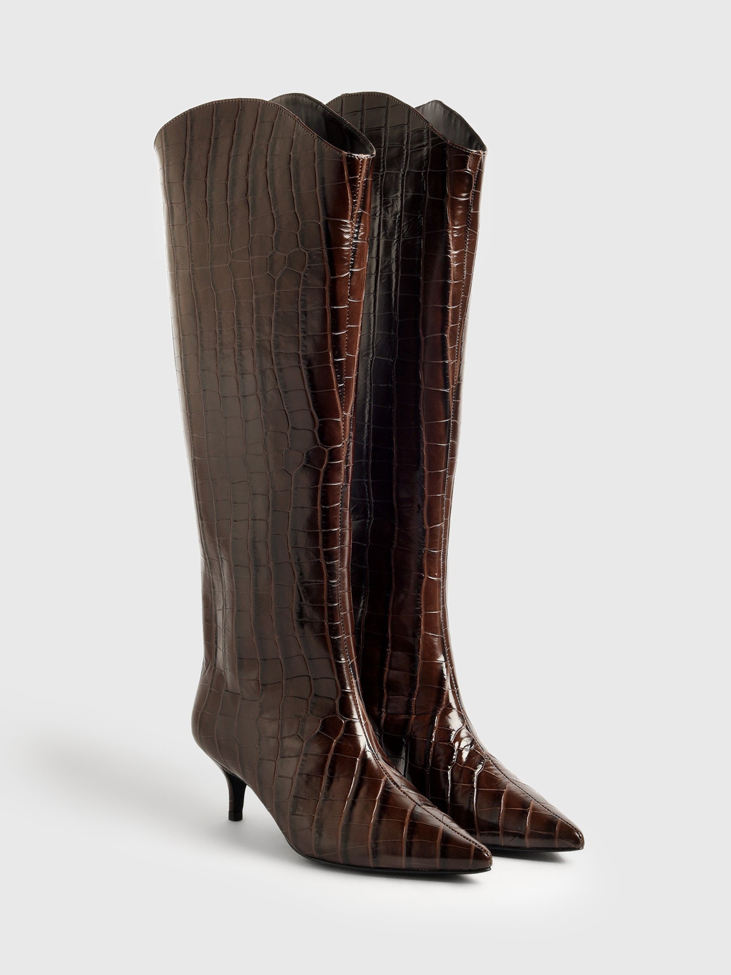 Schutz Women's Maryana Lo Wide Leather Boot - Saint Bernard