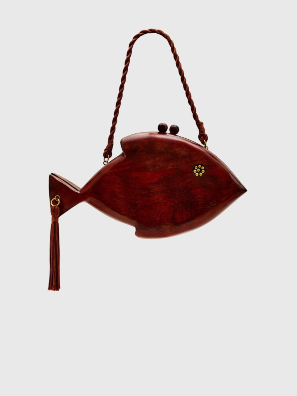 Simon Miller Carved Wooden Fish Clutch - Saint Bernard