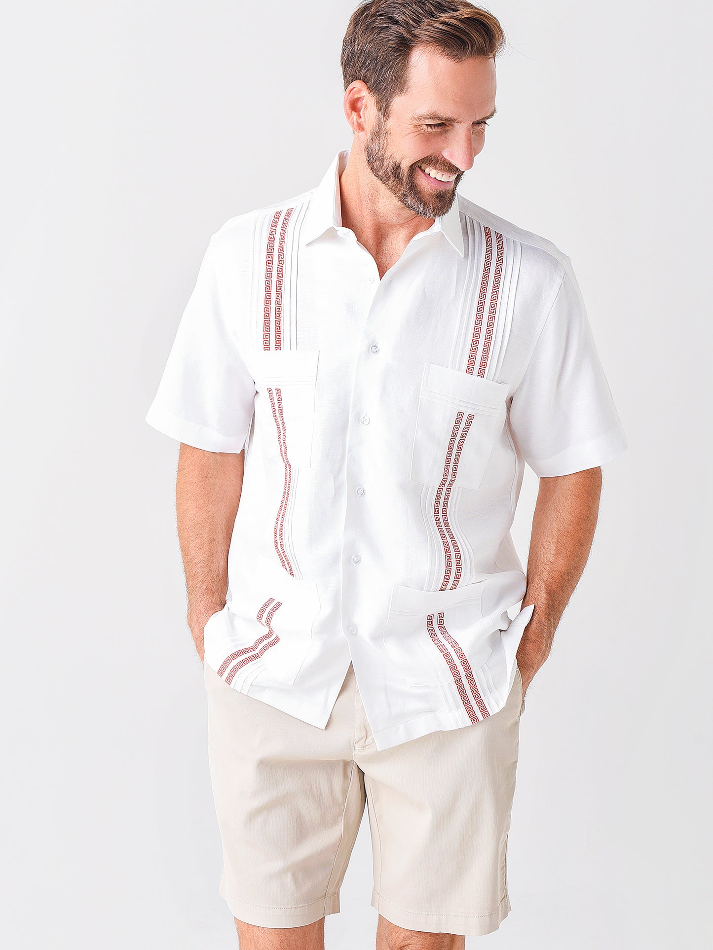 Saint Bernard Men's Guayabera Shirt - Saint Bernard