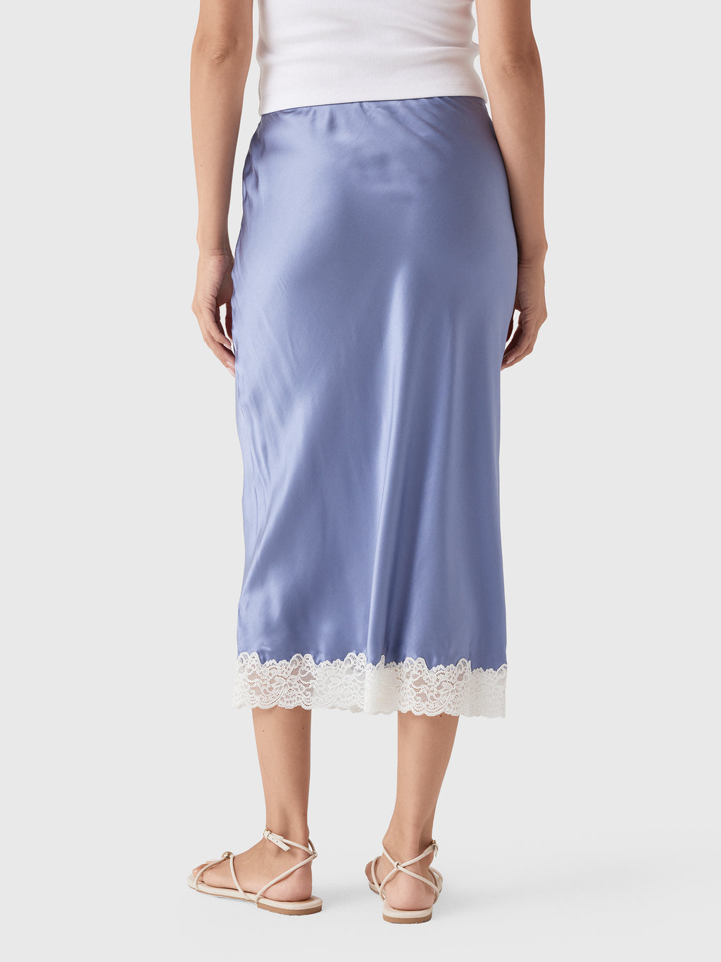 LoveShackFancy Women's Janella Silk-Blend Midi Slip Skirt - Saint Bernard