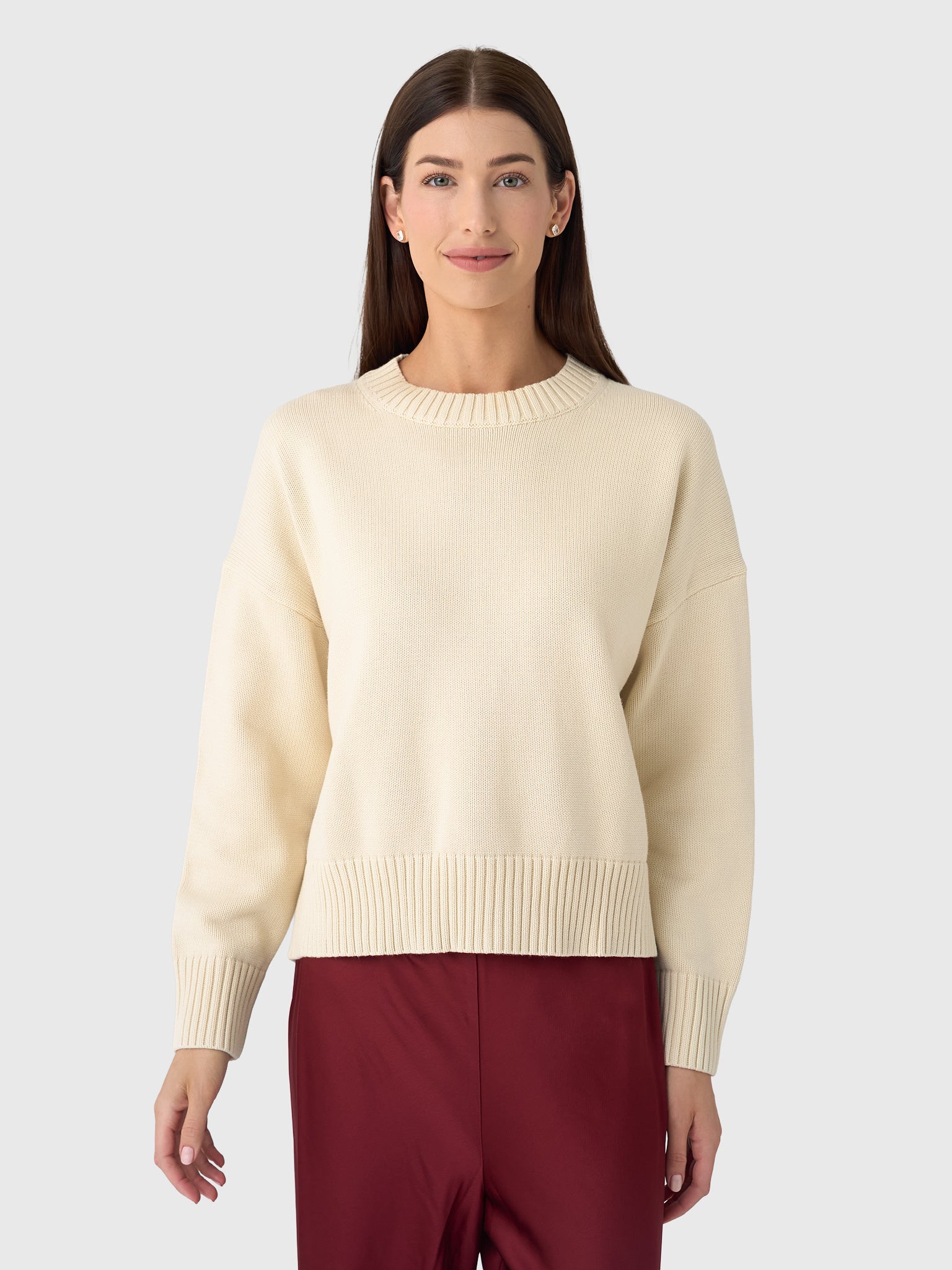 Perfect White Tee Women's Janet Cotton Sweater - Saint Bernard