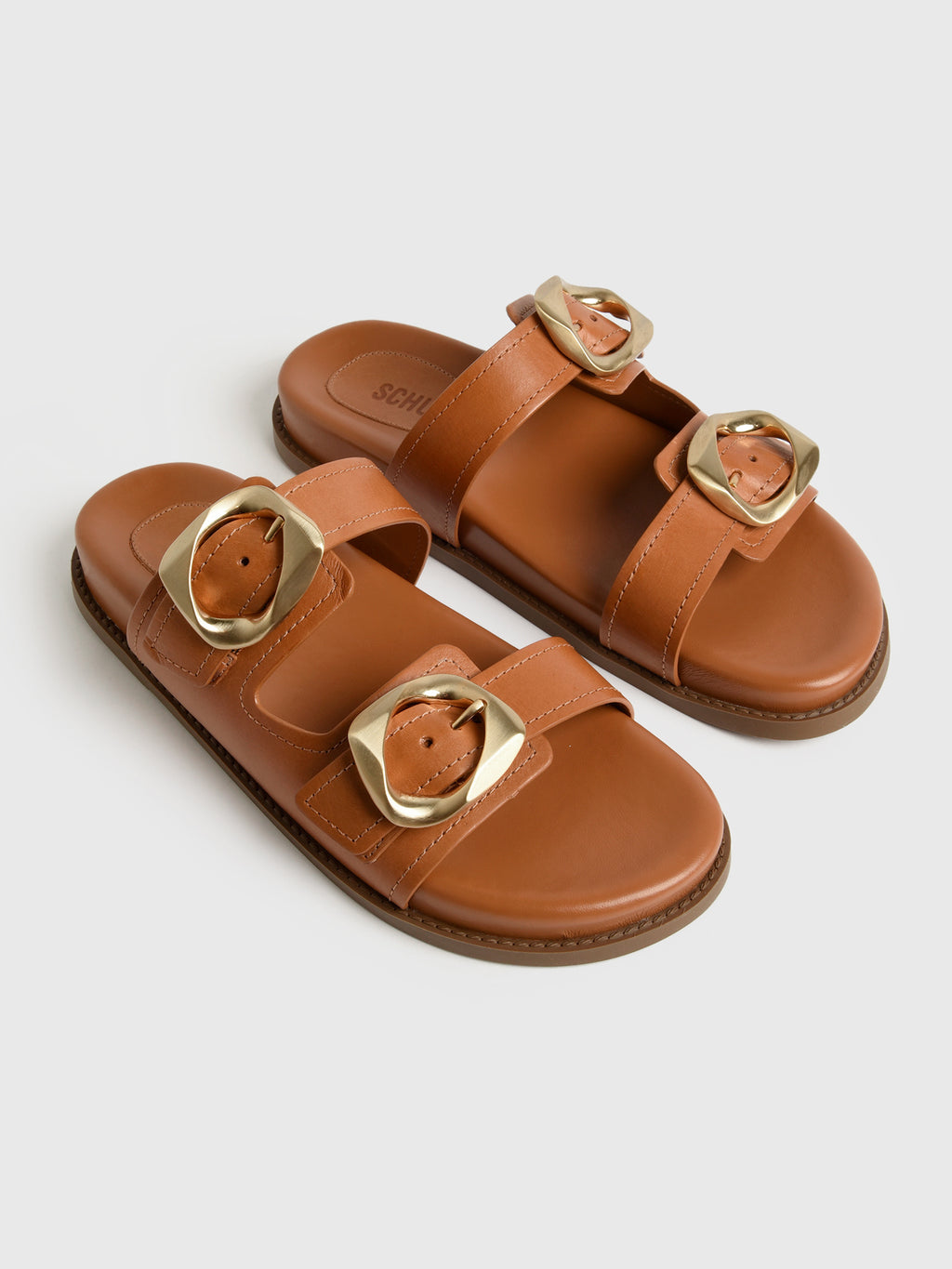 Schutz Women's Olga Sporty Leather Sandal - Saint Bernard