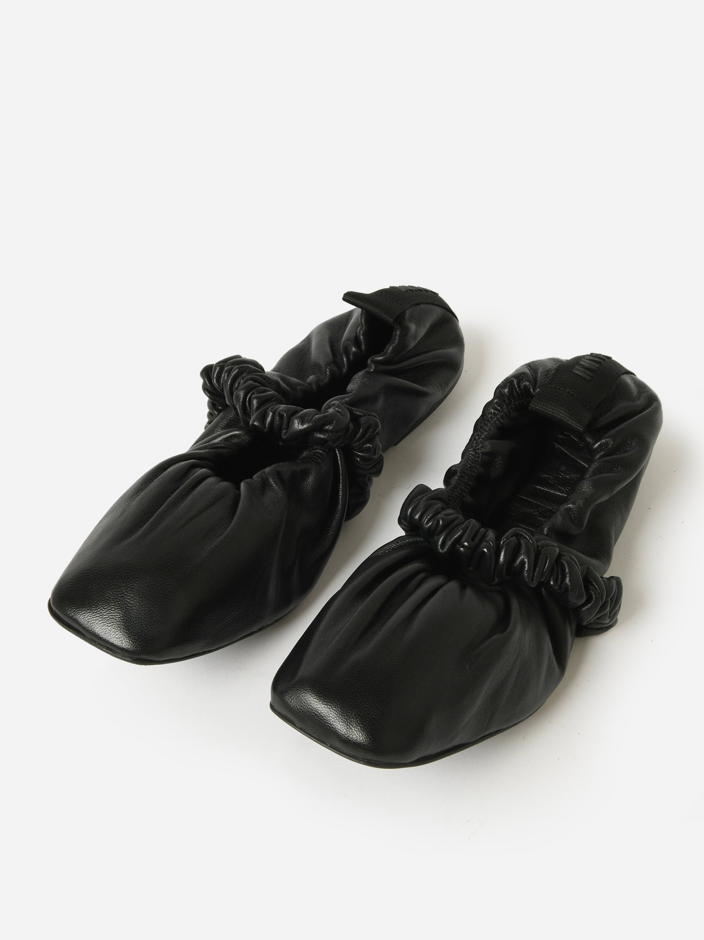 GANNI Women's Soft Square Toe Scrunchie Ballerina Flat - Saint Bernard