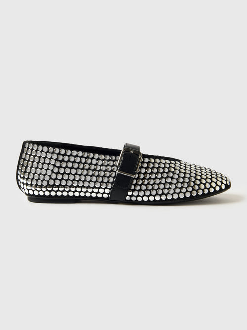 Schutz Women's Eiza Studs Suede Flat