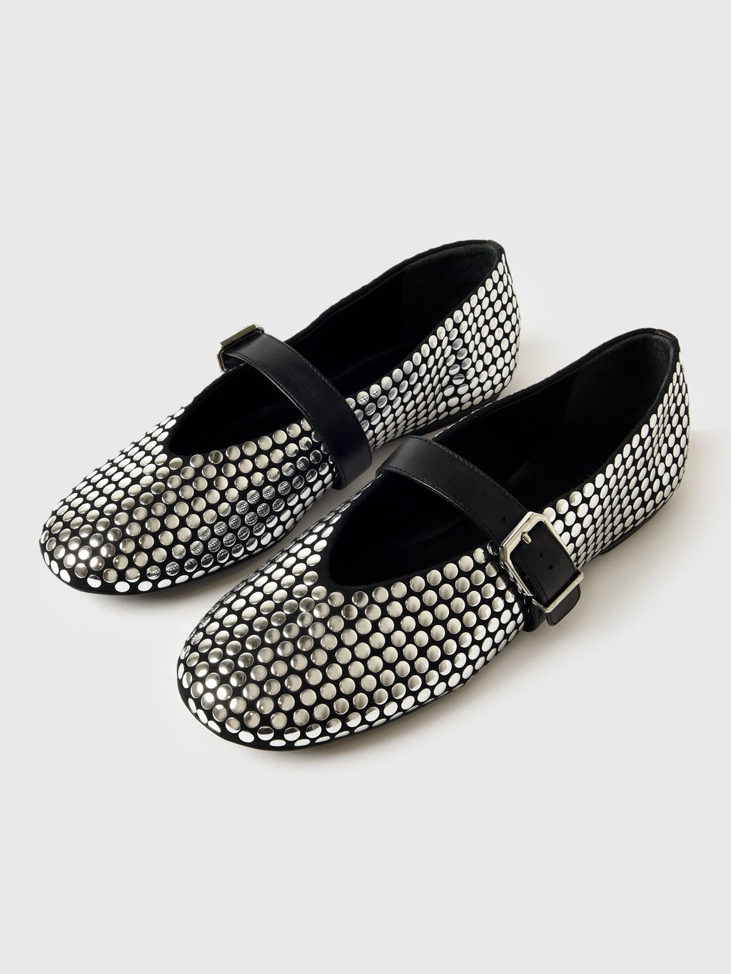 Schutz Women's Eiza Studs Suede Flat - Saint Bernard