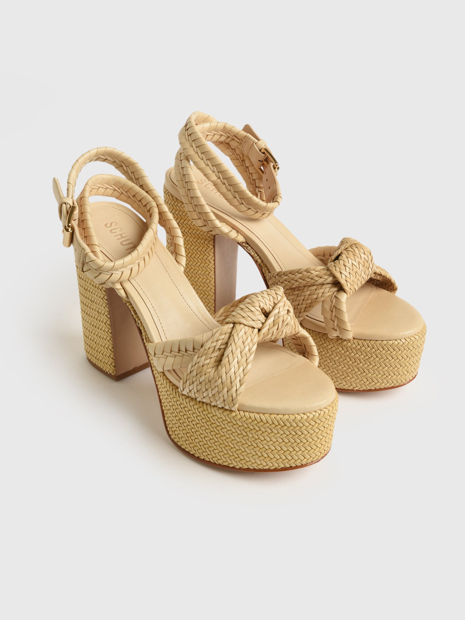 Schutz Women's Khari Platform Leather Sandal - Saint Bernard