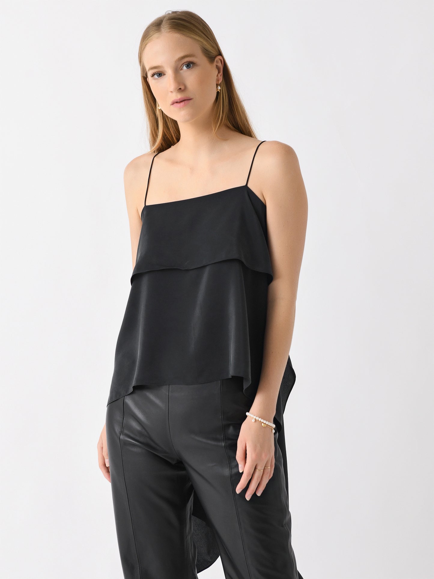 St. Agni Women's Silk Drape Top - Saint Bernard