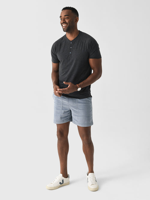 Orchard + Broome Men's Norfolk Micro Stripe Stretch Henley