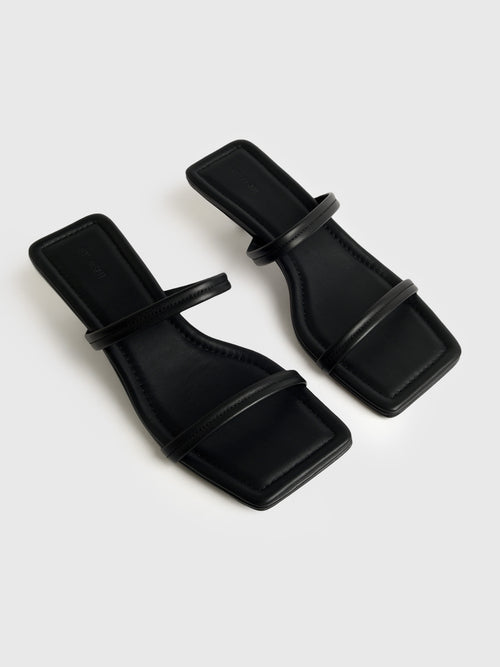 St. Agni Women's Fine Strap Kitten Heel