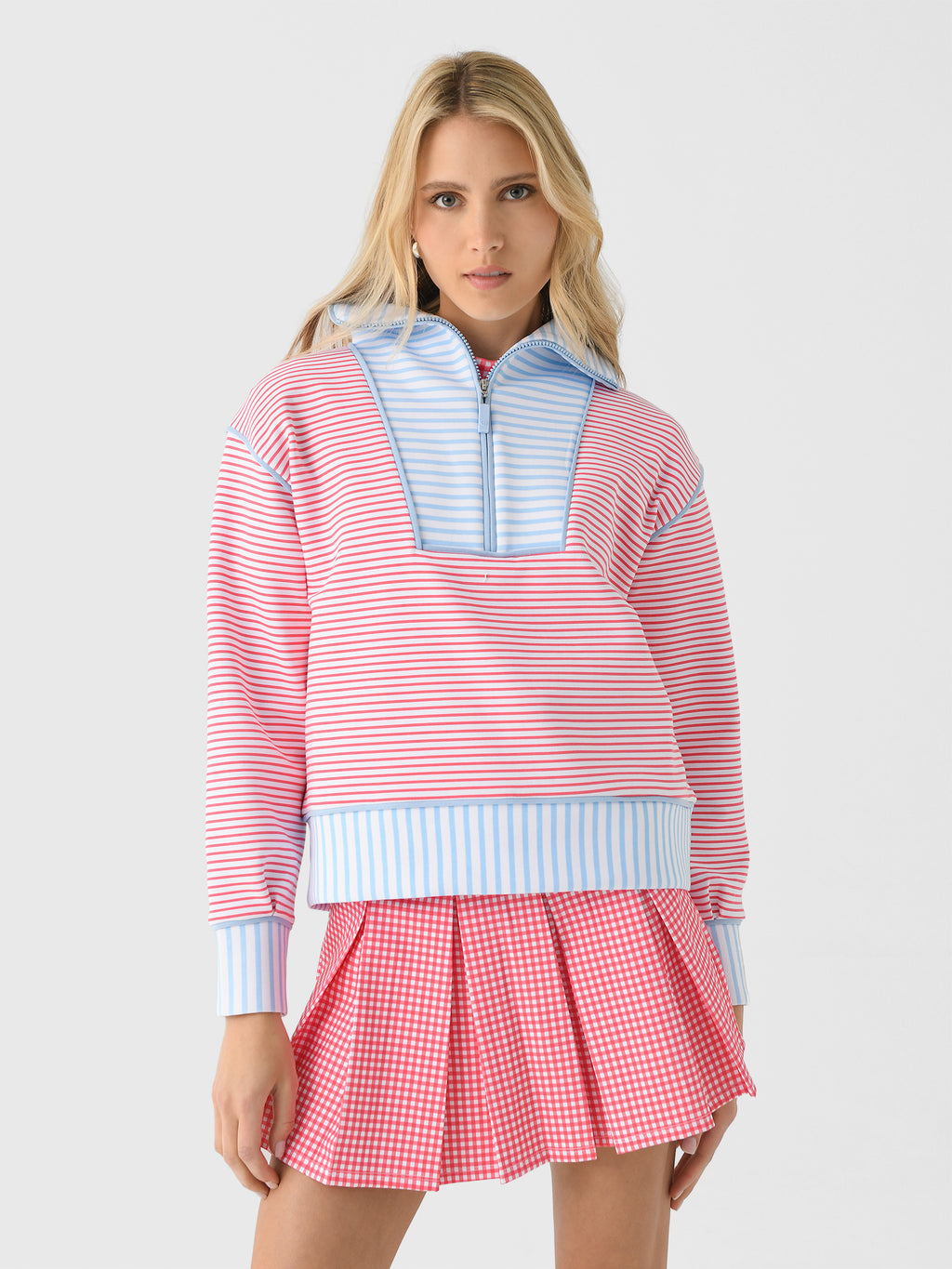 Addison Bay Women's Alley Quarter-Zip Pullover - Saint Bernard