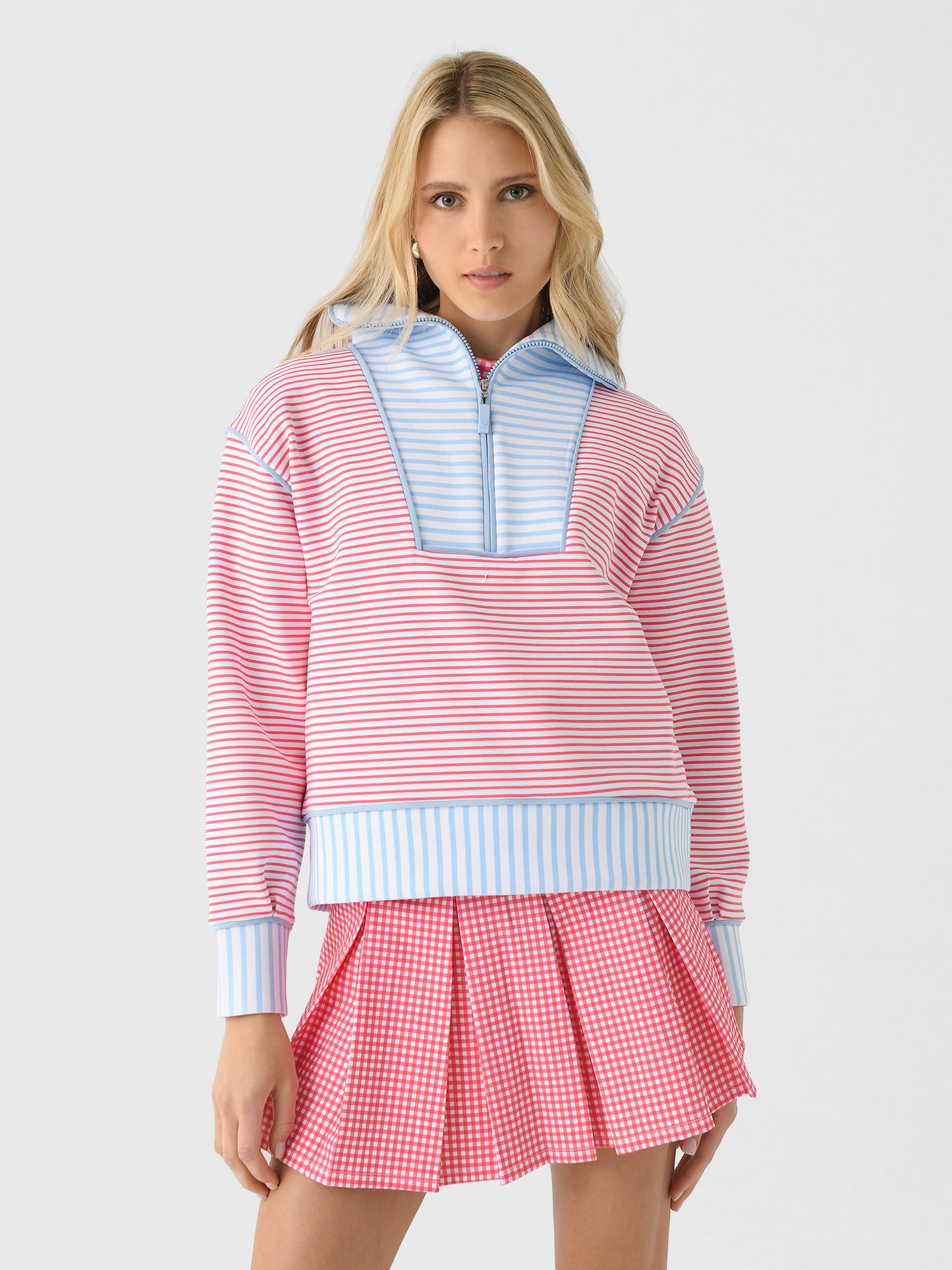 Addison Bay Women's Alley Quarter-Zip Pullover - Saint Bernard