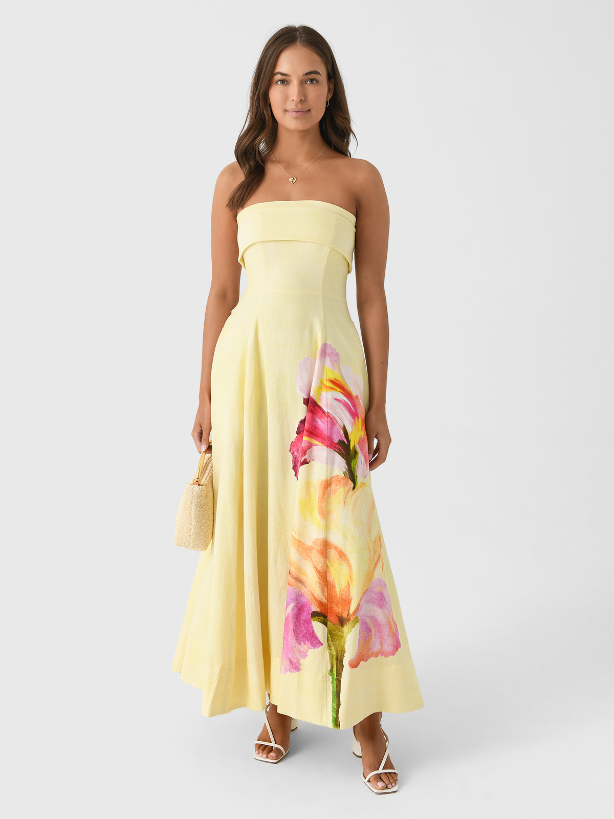 nicholas dresses Women's Melody Dress Color:Lost In The Blooms Satin Wedding Dress Demna beaded mini dress Dry clean only