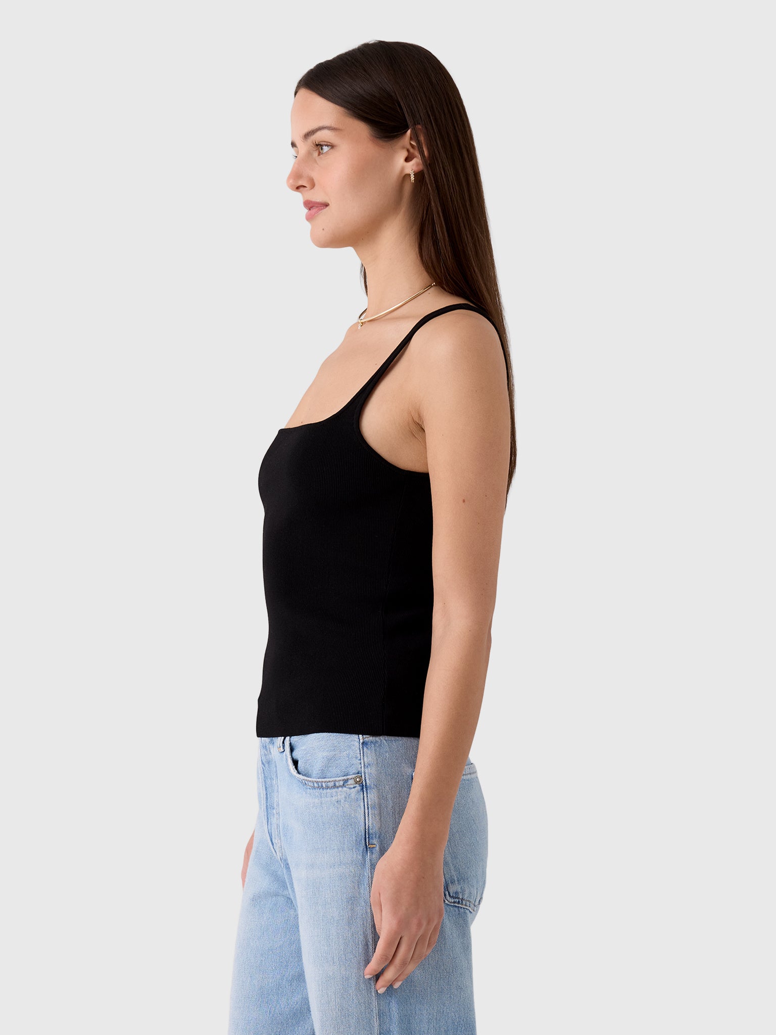 St. Agni Women's Slim Square Neck Knit Top - Saint Bernard