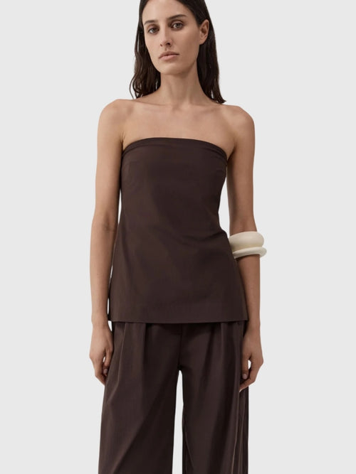 St. Agni Women's Strapless Rouleau Tie Top