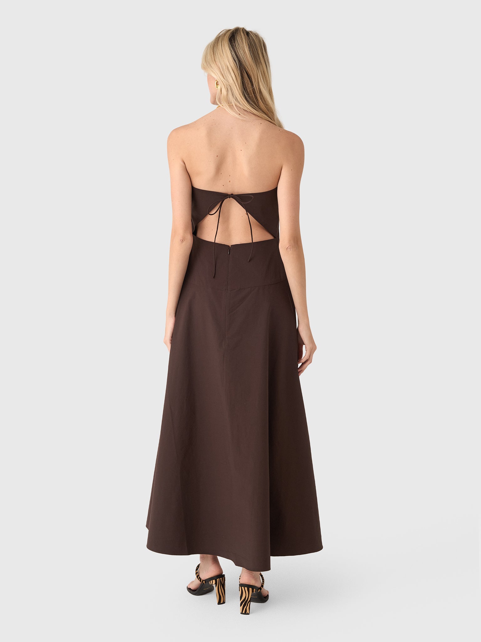St. Agni Women's Strapless Rouleau Dress - Saint Bernard