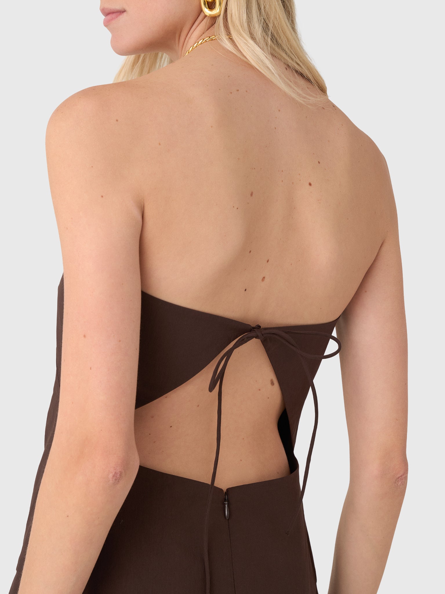St. Agni Women's Strapless Rouleau Dress - Saint Bernard