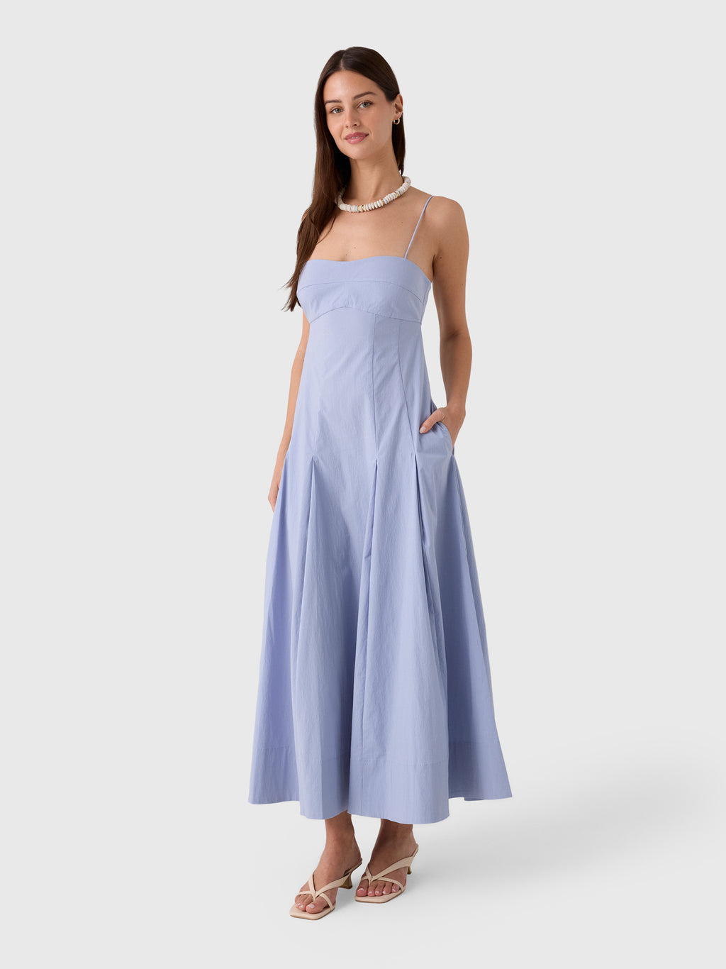 St. Agni Women's Everyday Cotton Pleat Dress - Saint Bernard