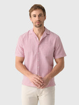 East Cape Men's Short Sleeve Seersucker Camp Shirt - Saint Bernard