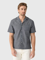 East Cape Men's Short Sleeve Seersucker Camp Shirt - Saint Bernard
