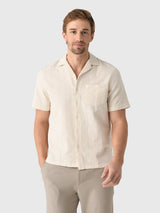 East Cape Men's Short Sleeve Seersucker Camp Shirt - Saint Bernard