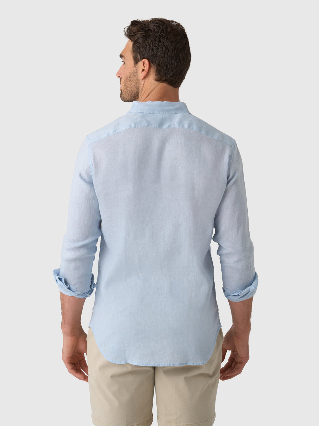 Nicoló Men's Long Sleeve Linen Shirt - Saint Bernard