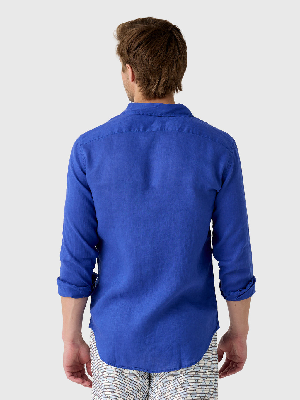 Nicoló Men's Long Sleeve Linen Shirt - Saint Bernard