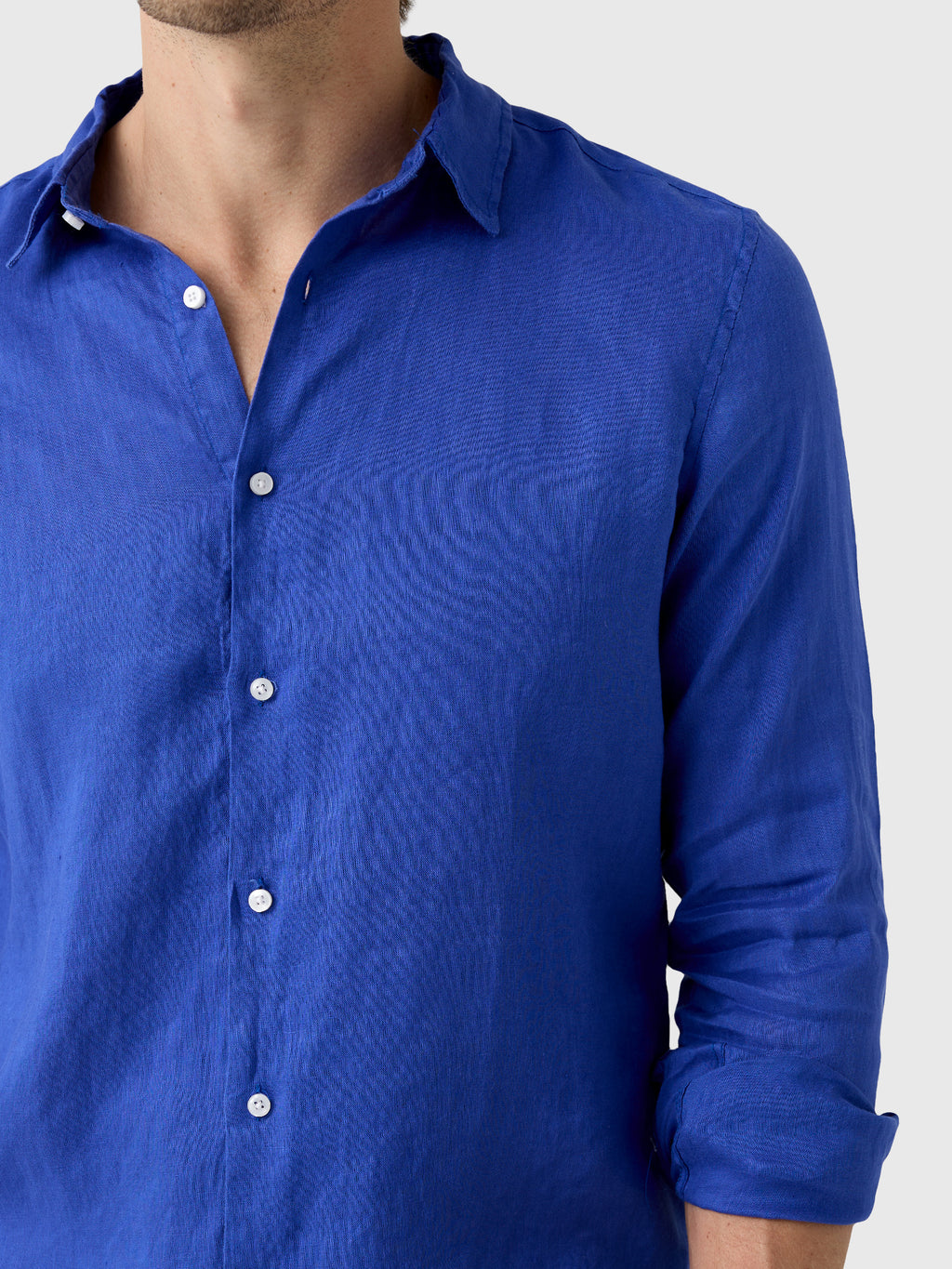 Nicoló Men's Long Sleeve Linen Shirt - Saint Bernard