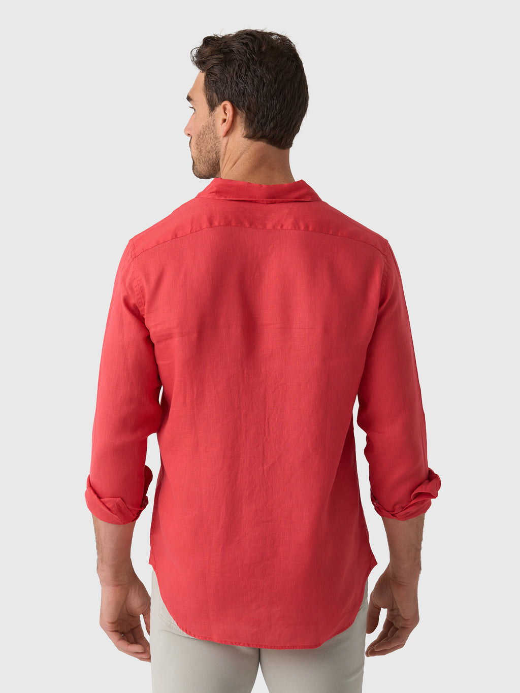 Nicoló Men's Long Sleeve Linen Shirt - Saint Bernard