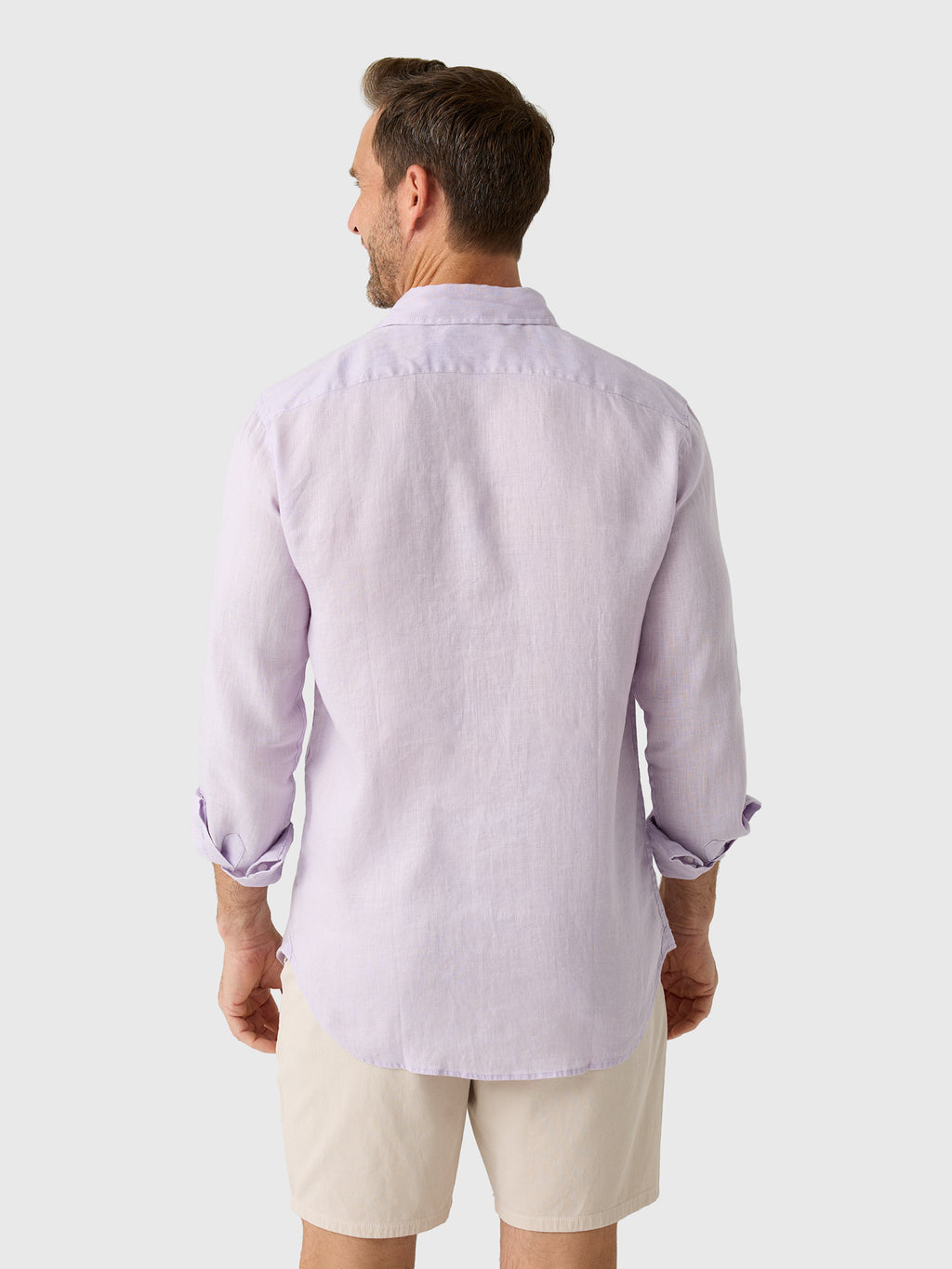 Nicoló Men's Long Sleeve Linen Shirt - Saint Bernard
