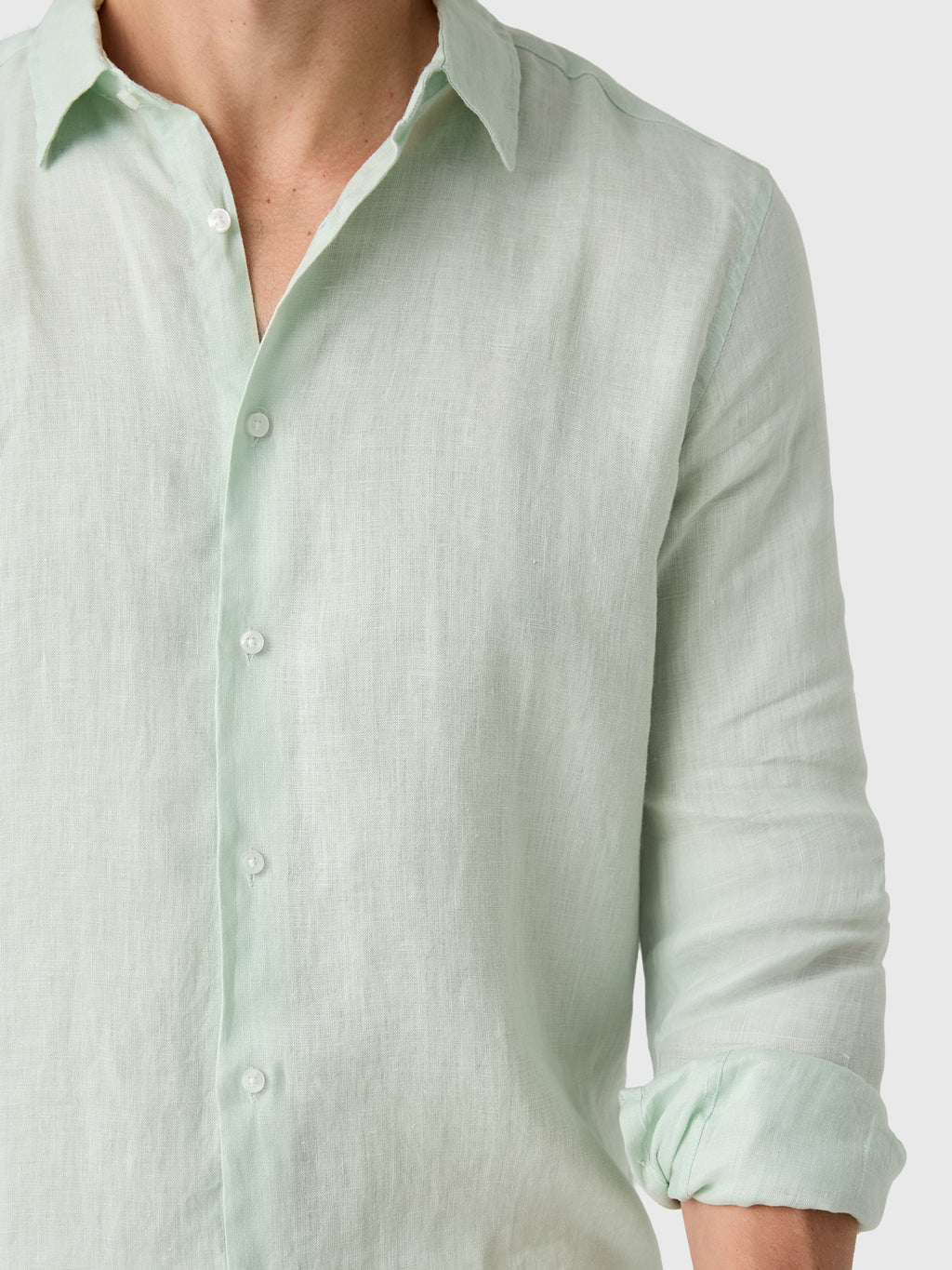 Nicoló Men's Long Sleeve Linen Shirt - Saint Bernard